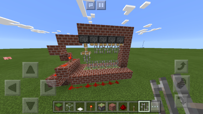 Minecraft 簡単な上下開閉式ピストンゲート ドア の作り方 Surilog